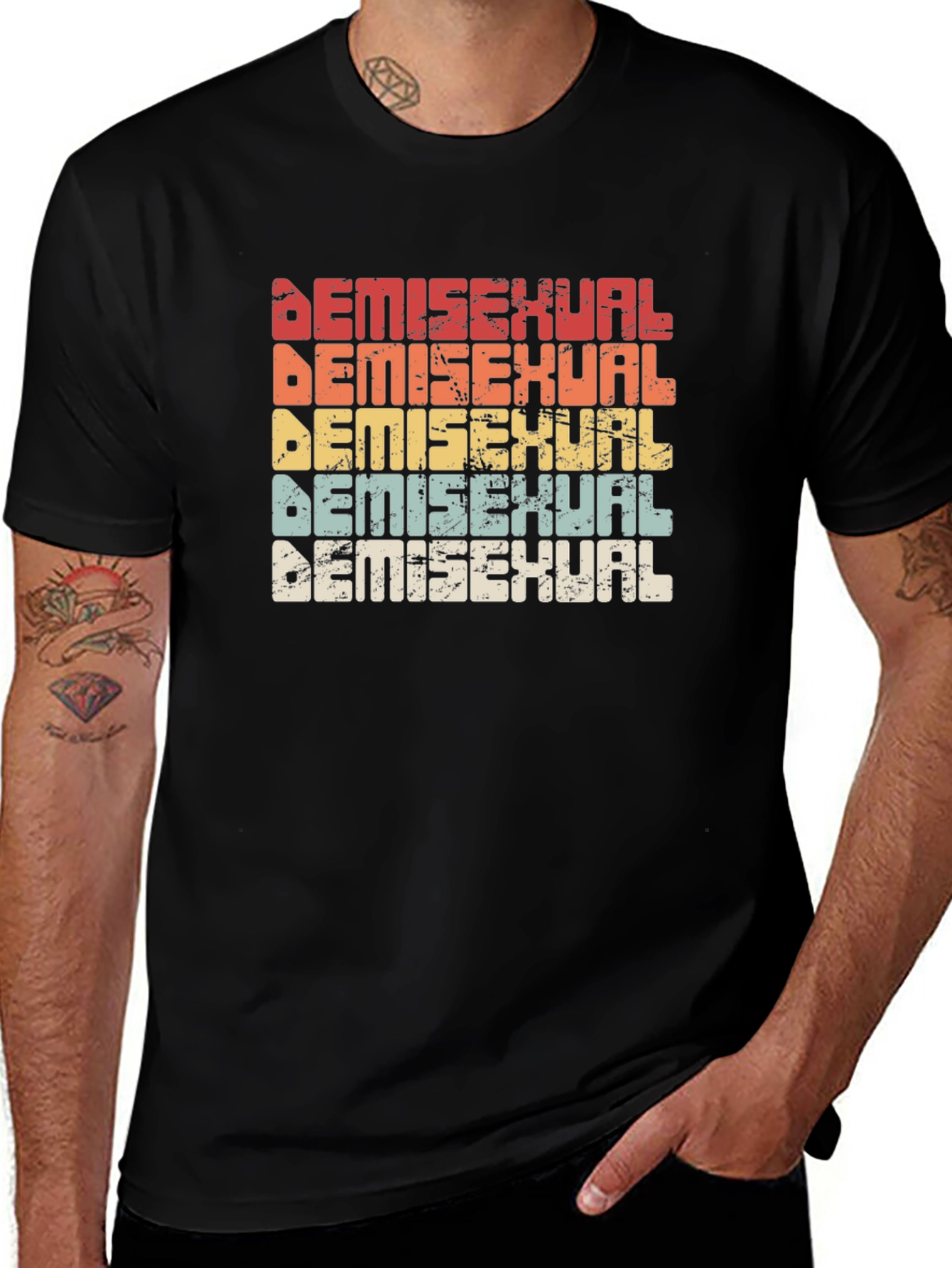 Demisexual Pride Retro T-Shirt