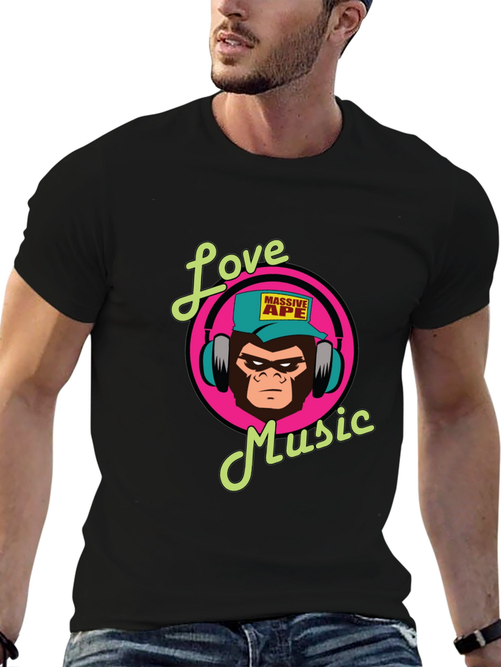 Love Music Massive Ape Graphic Tee