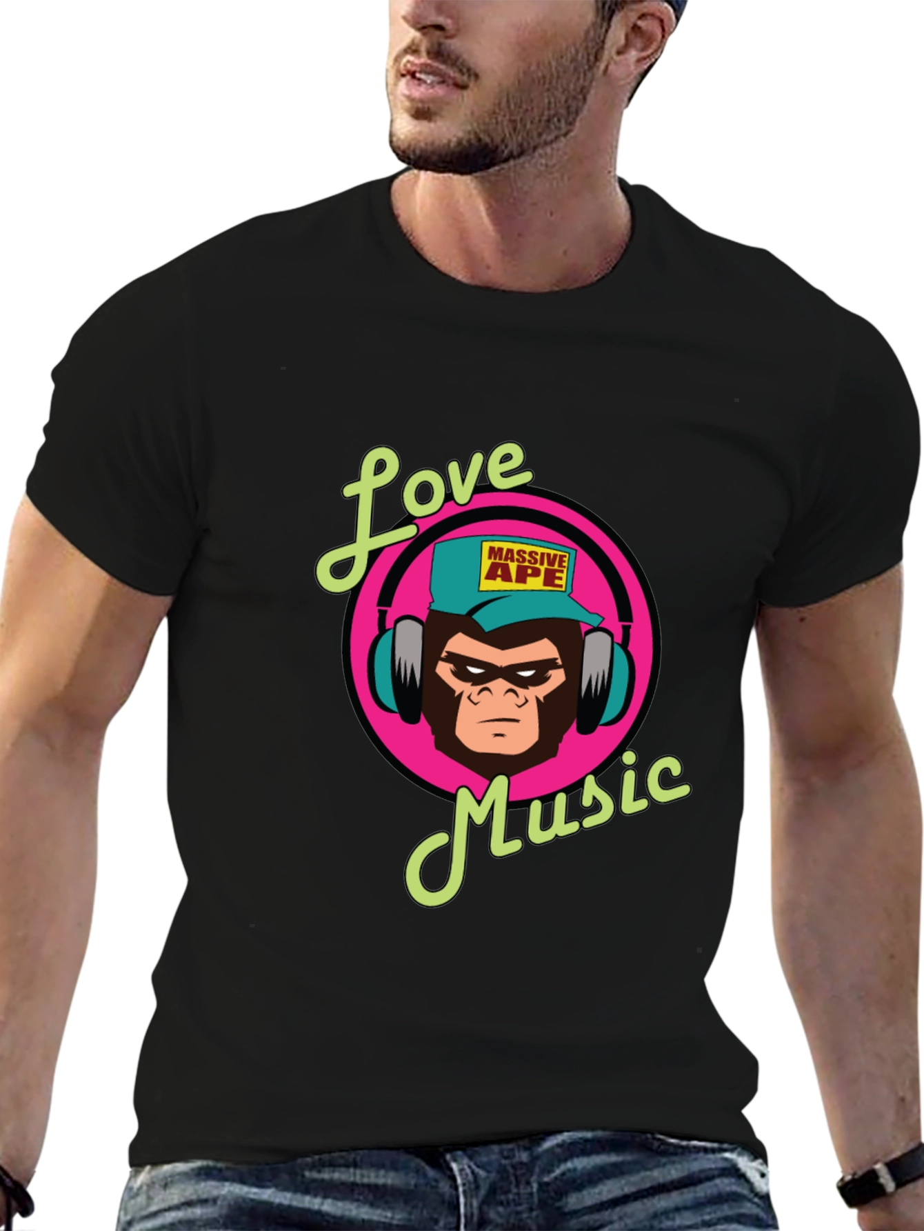 Love Music Massive Ape Graphic Tee