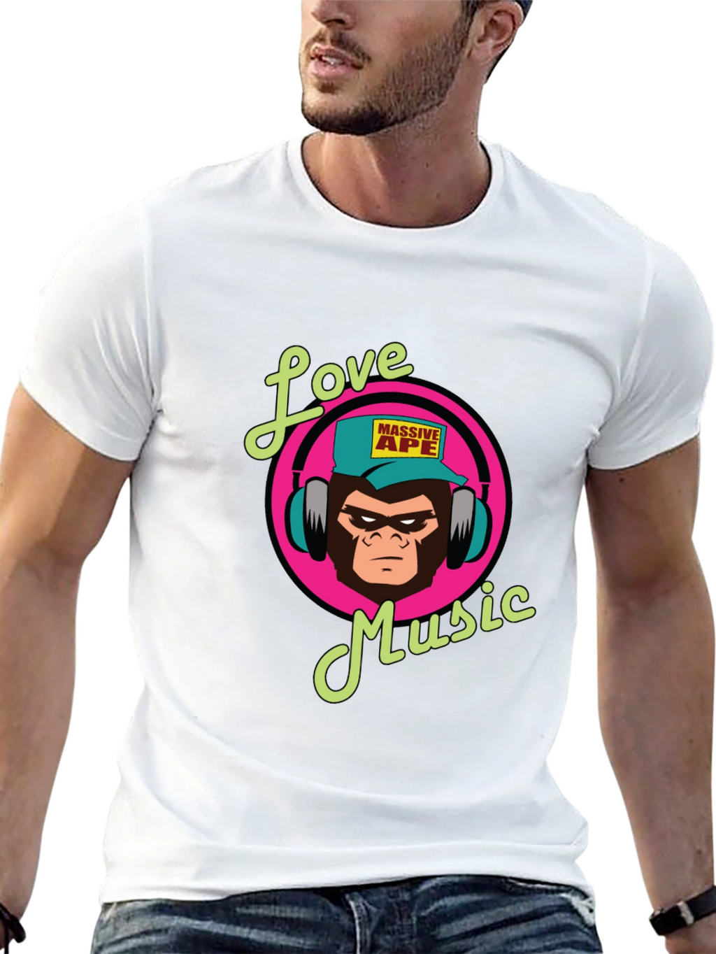 Love Music Massive Ape Graphic Tee