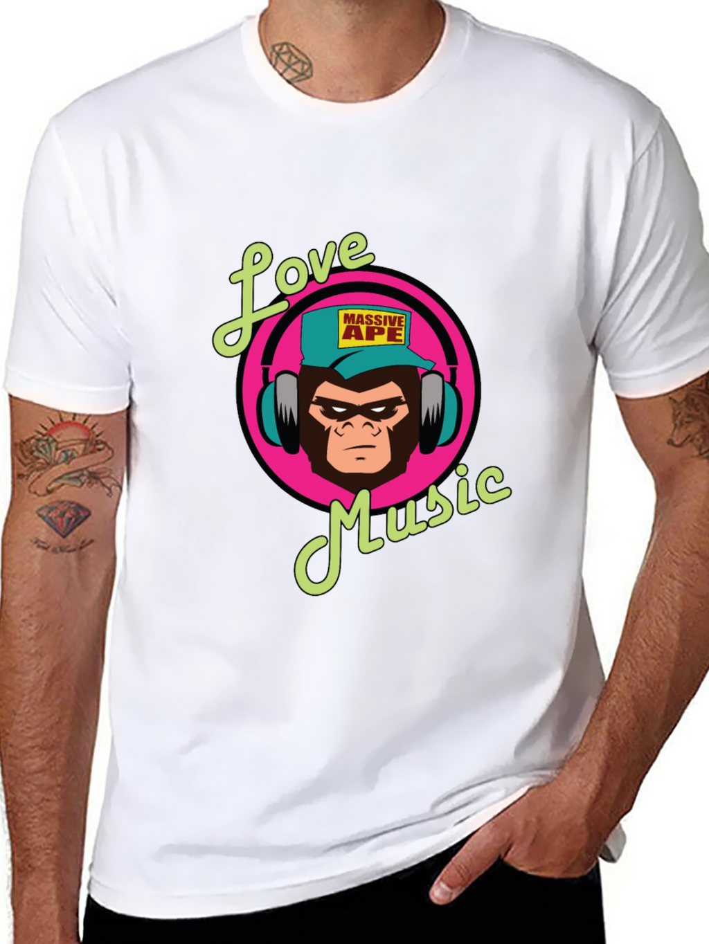 Love Music Massive Ape Graphic Tee