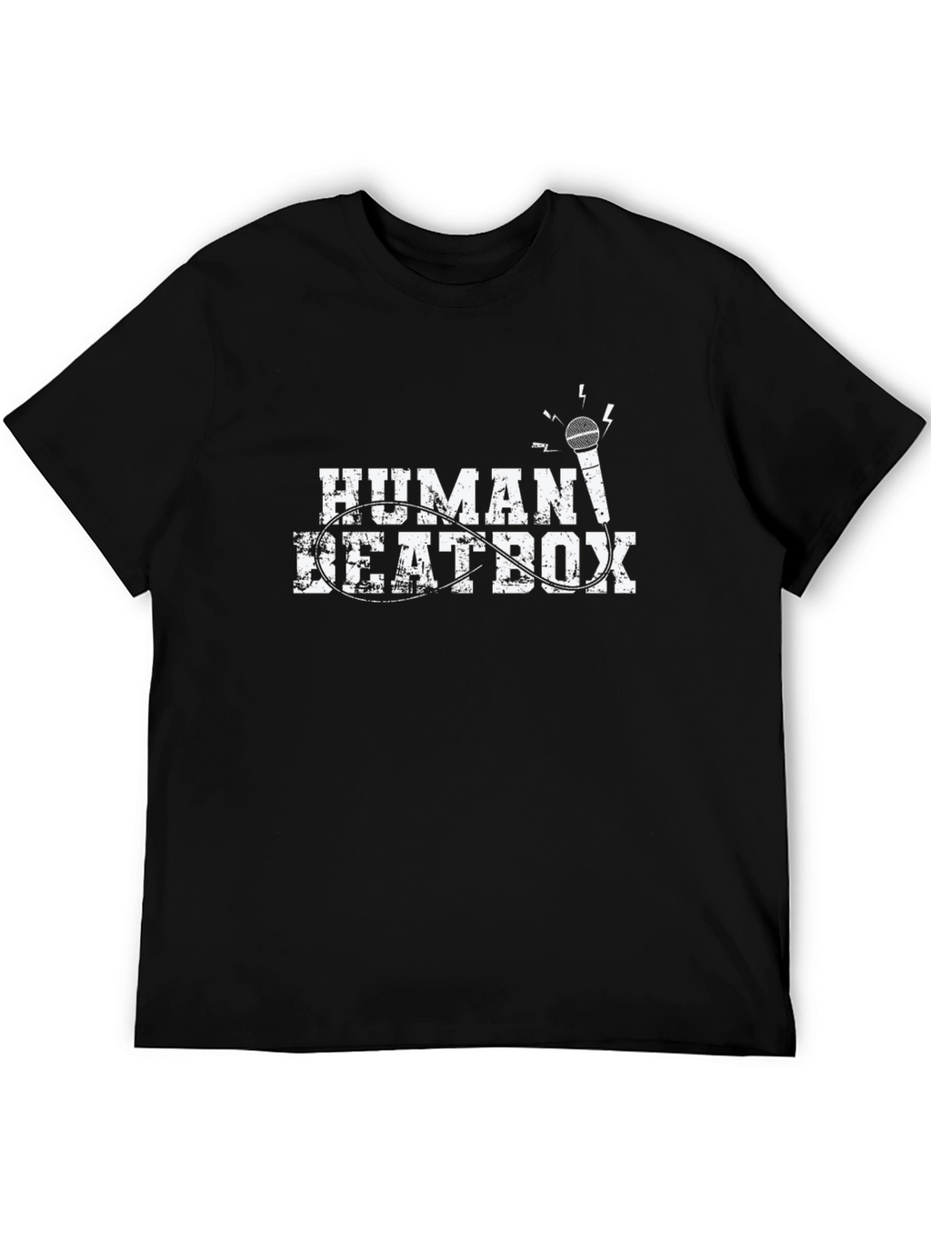 Human Beatbox Black Graphic Tee - Music Lover Shirt