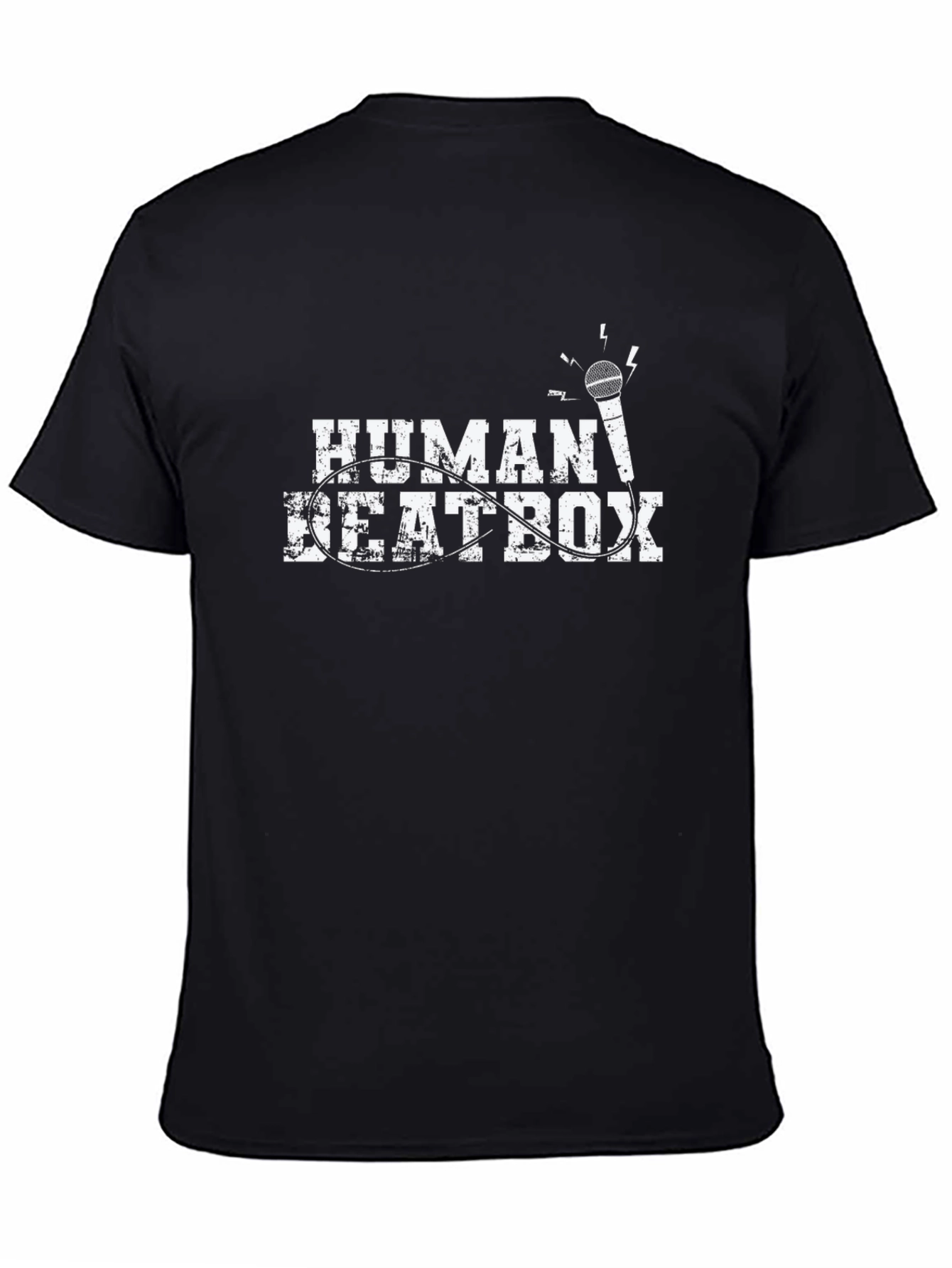 Human Beatbox Black Graphic Tee - Music Lover Shirt