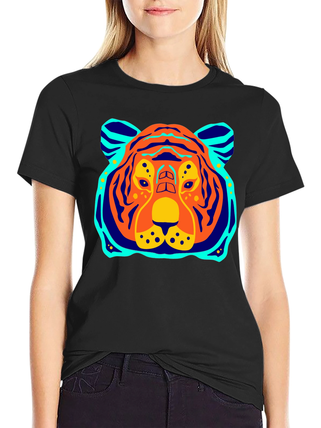 Tiger Graphic Tee - Bold Black T-Shirt