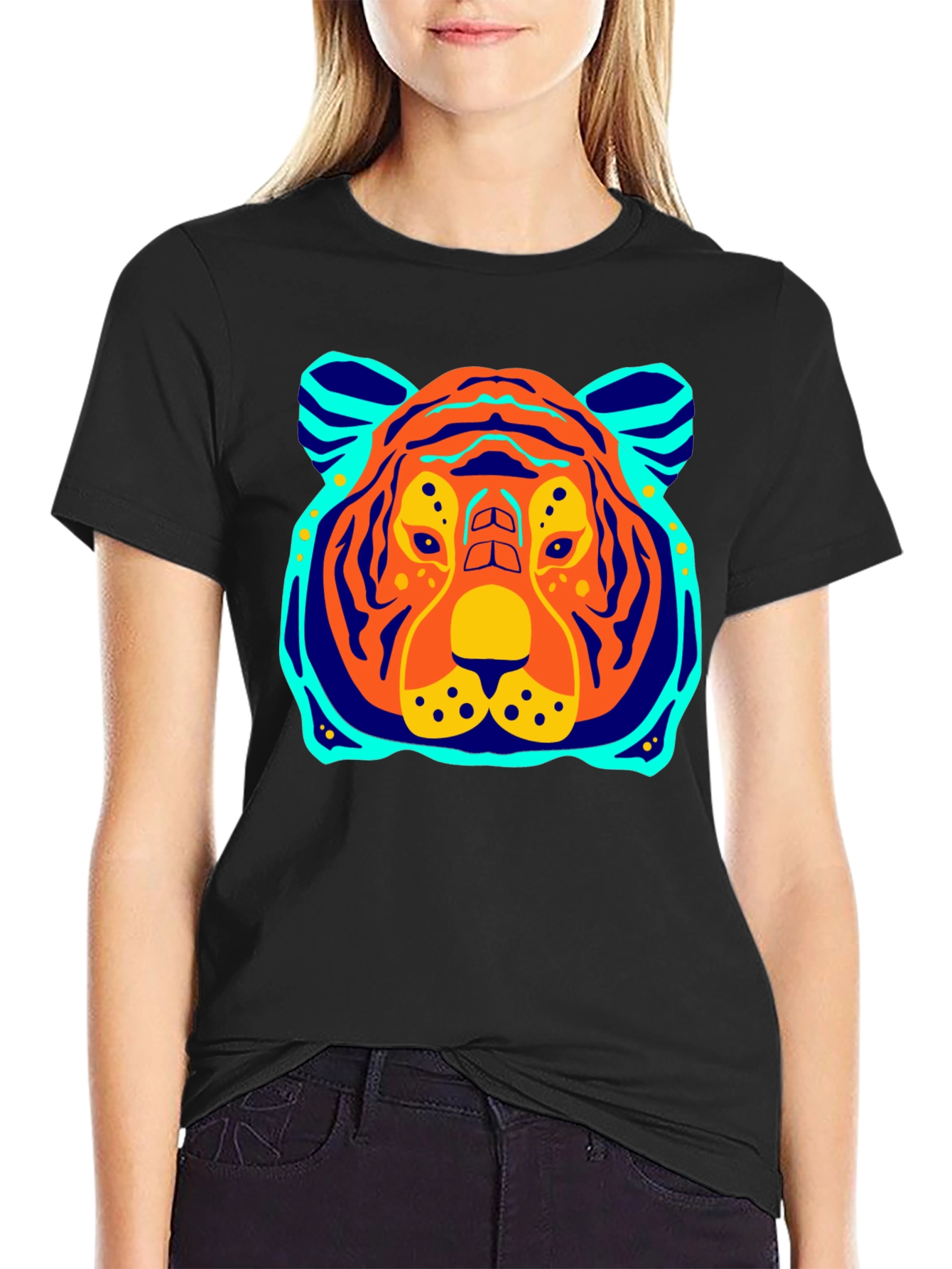 Tiger Graphic Tee - Bold Black T-Shirt
