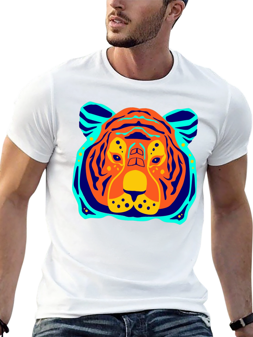 Tiger Graphic Tee - Bold Black T-Shirt