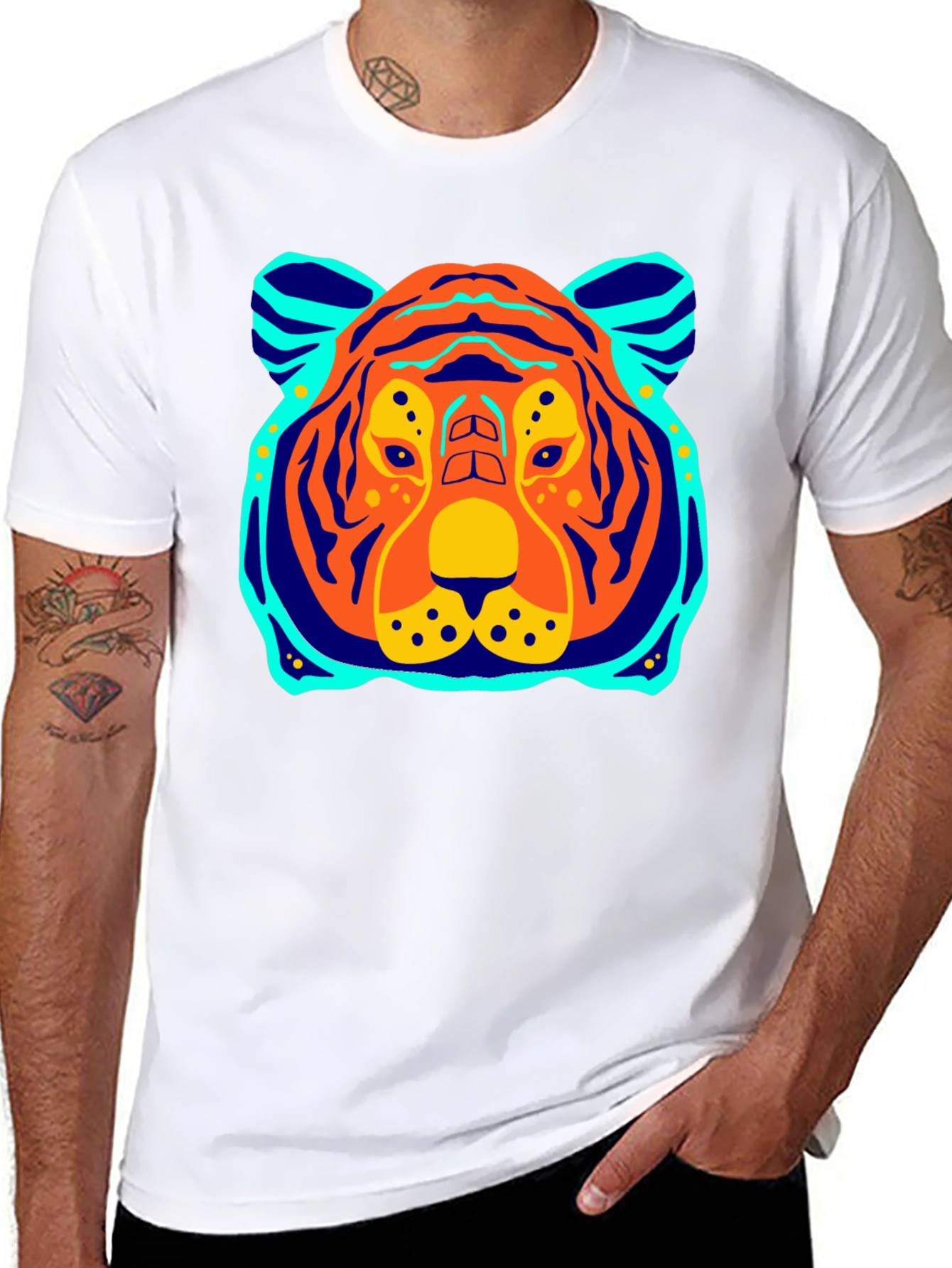 Tiger Graphic Tee - Bold Black T-Shirt