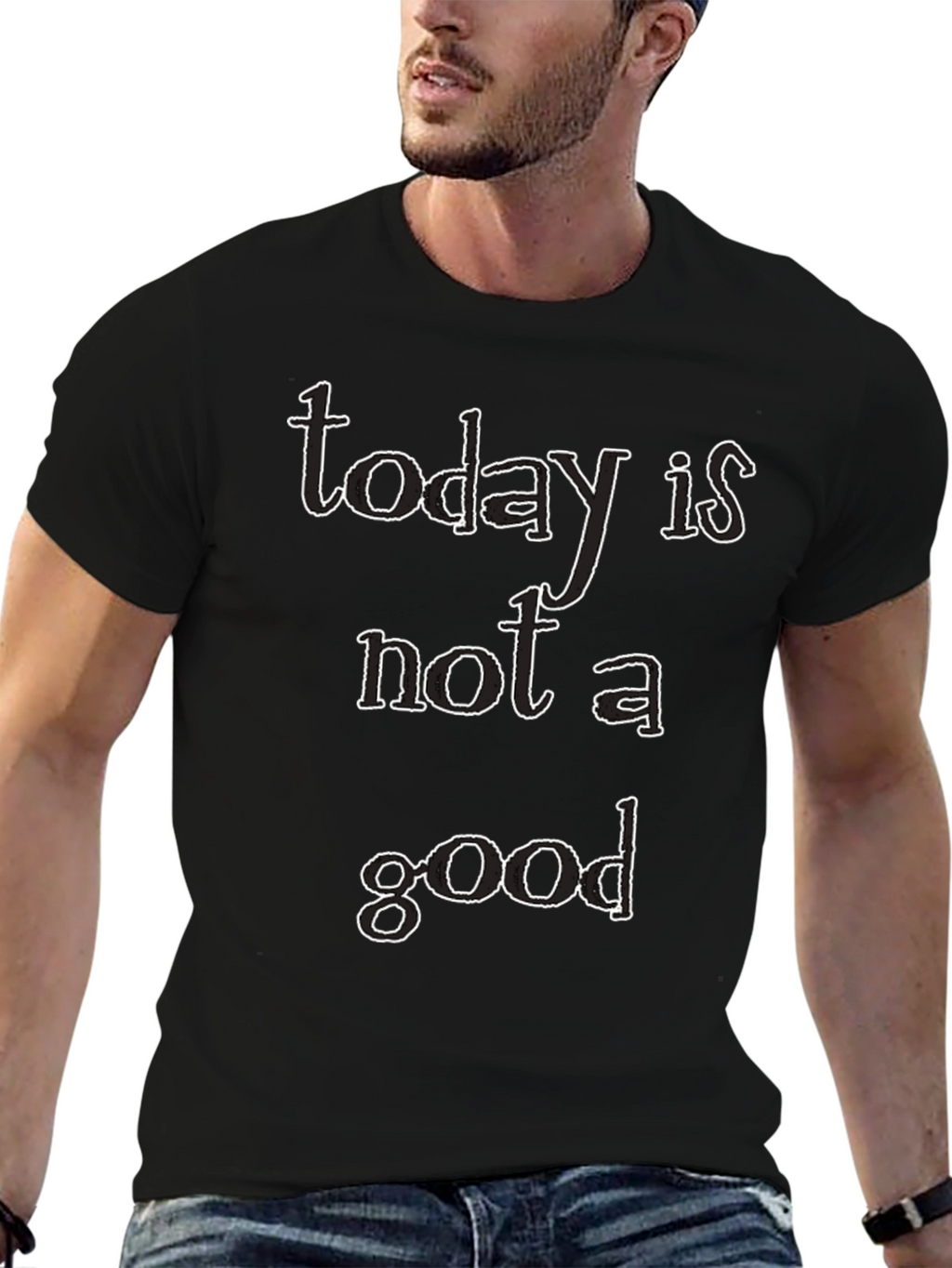 Today Is Not A Good Day Black Graphic T-Shirt
