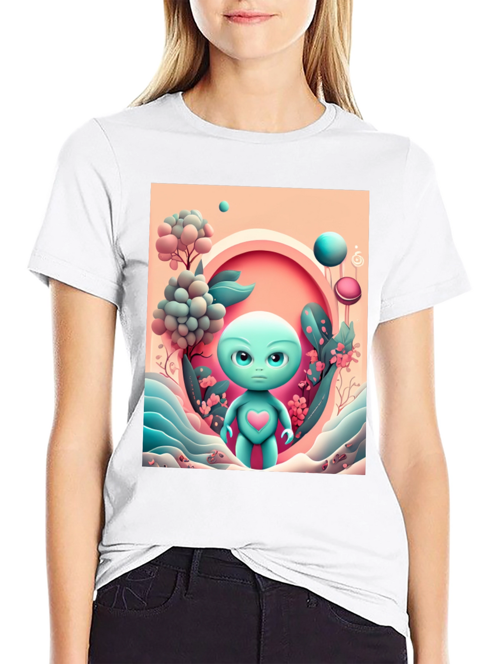 Alien Heart Tee - Funky Graphic T-Shirt