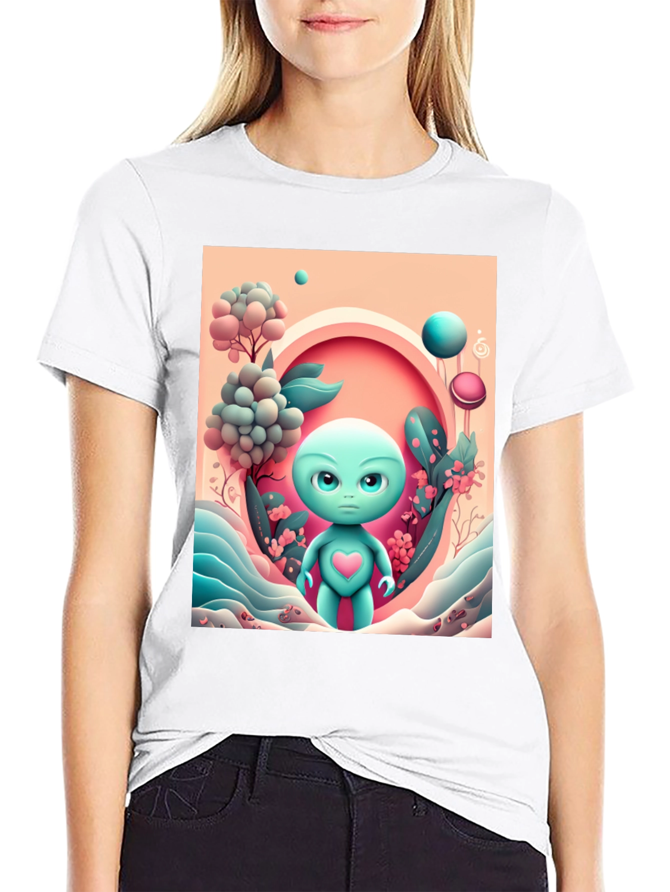 Alien Heart Tee - Funky Graphic T-Shirt