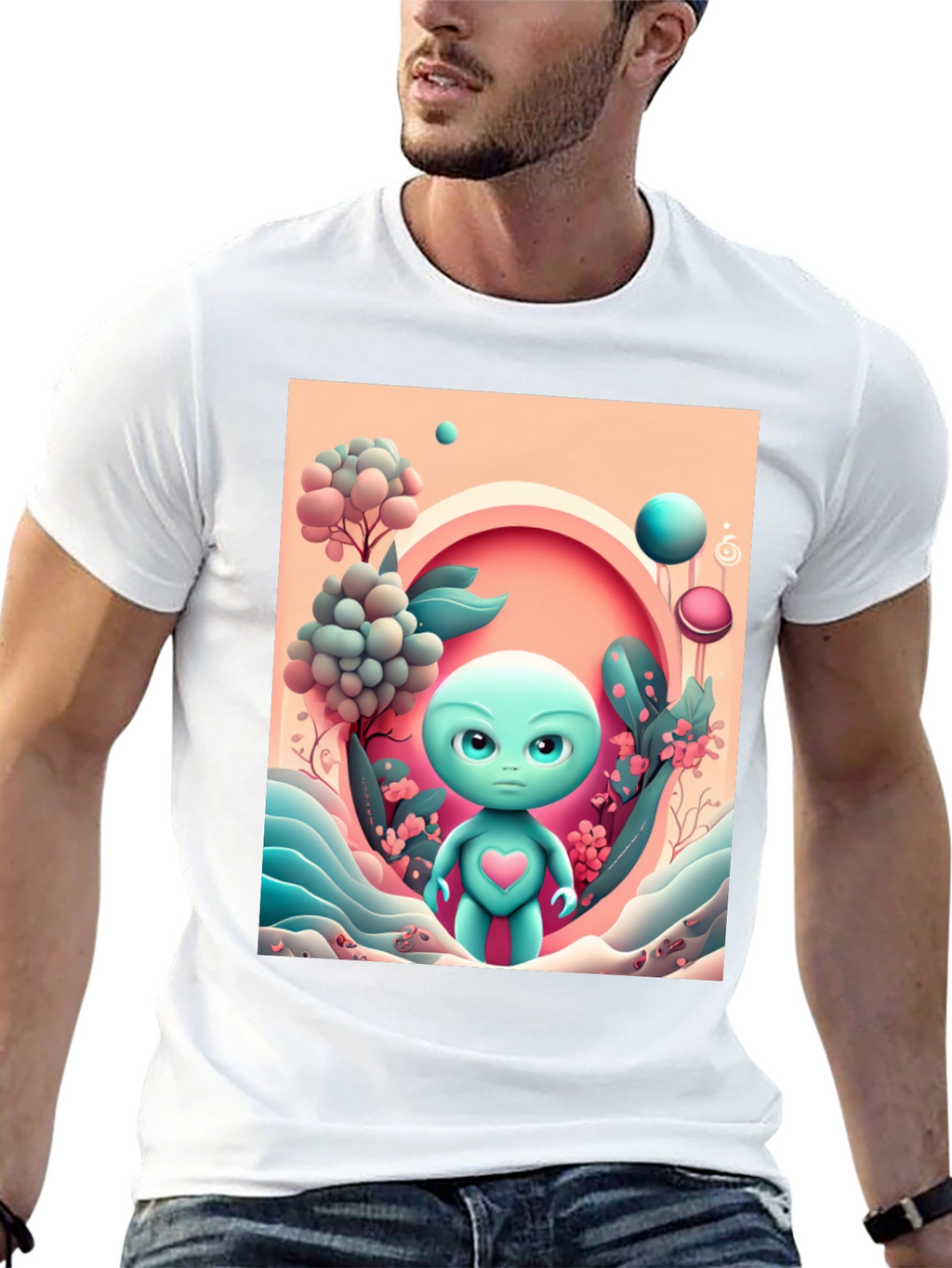 Alien Heart Tee - Funky Graphic T-Shirt
