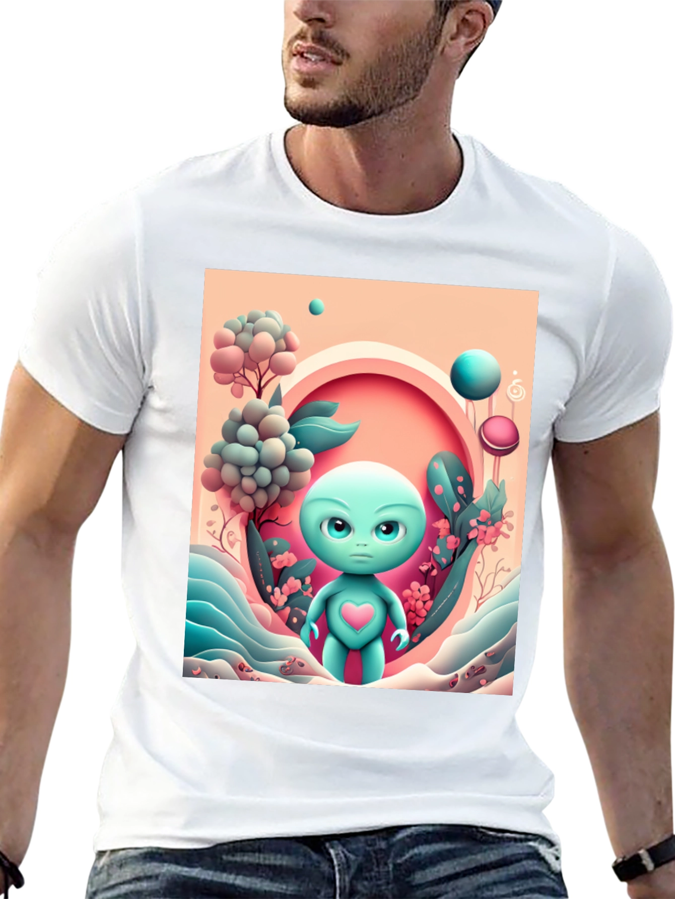 Alien Heart Tee - Funky Graphic T-Shirt