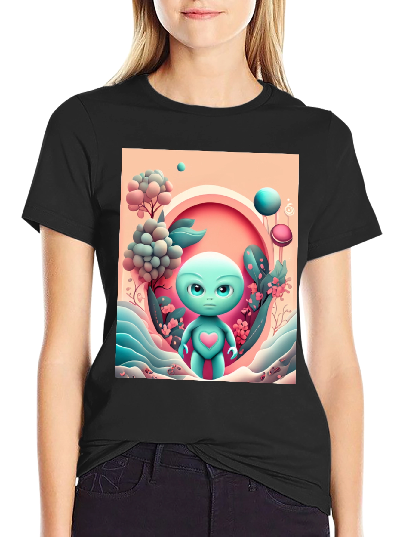 Alien Heart Tee - Funky Graphic T-Shirt