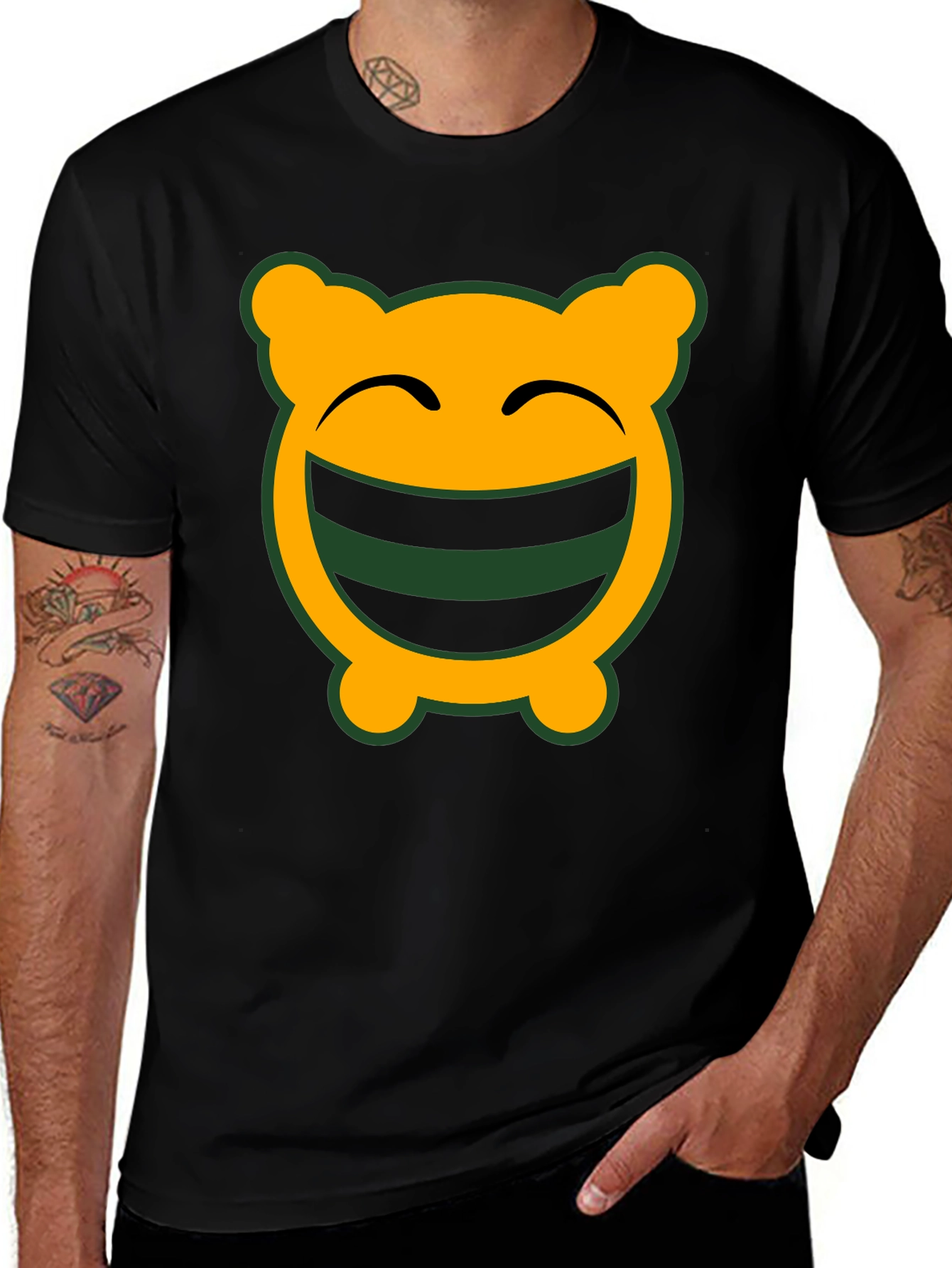 Funny Face Graphic Tee - Black