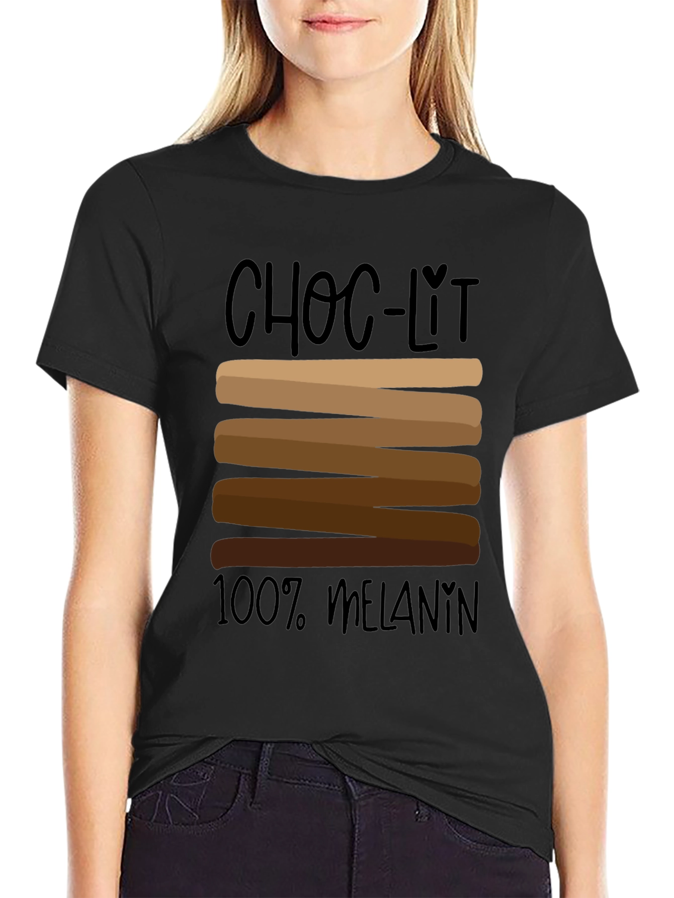 Choc-Lit 100% Melanin Black Graphic Tee