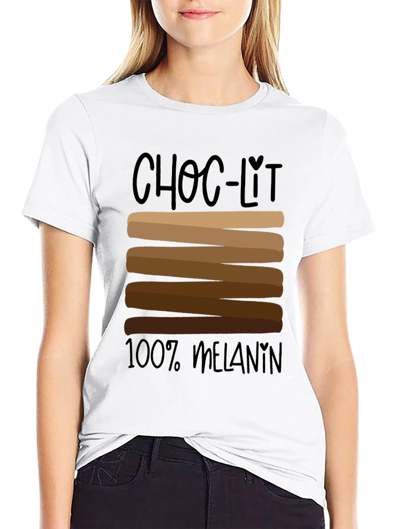 Choc-Lit 100% Melanin Black Graphic Tee