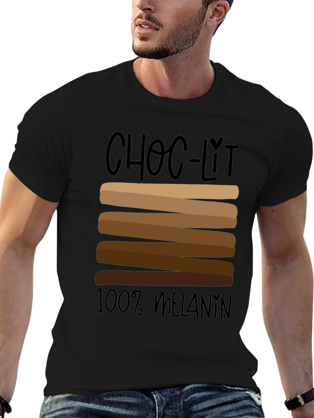 Choc-Lit 100% Melanin Black Graphic Tee