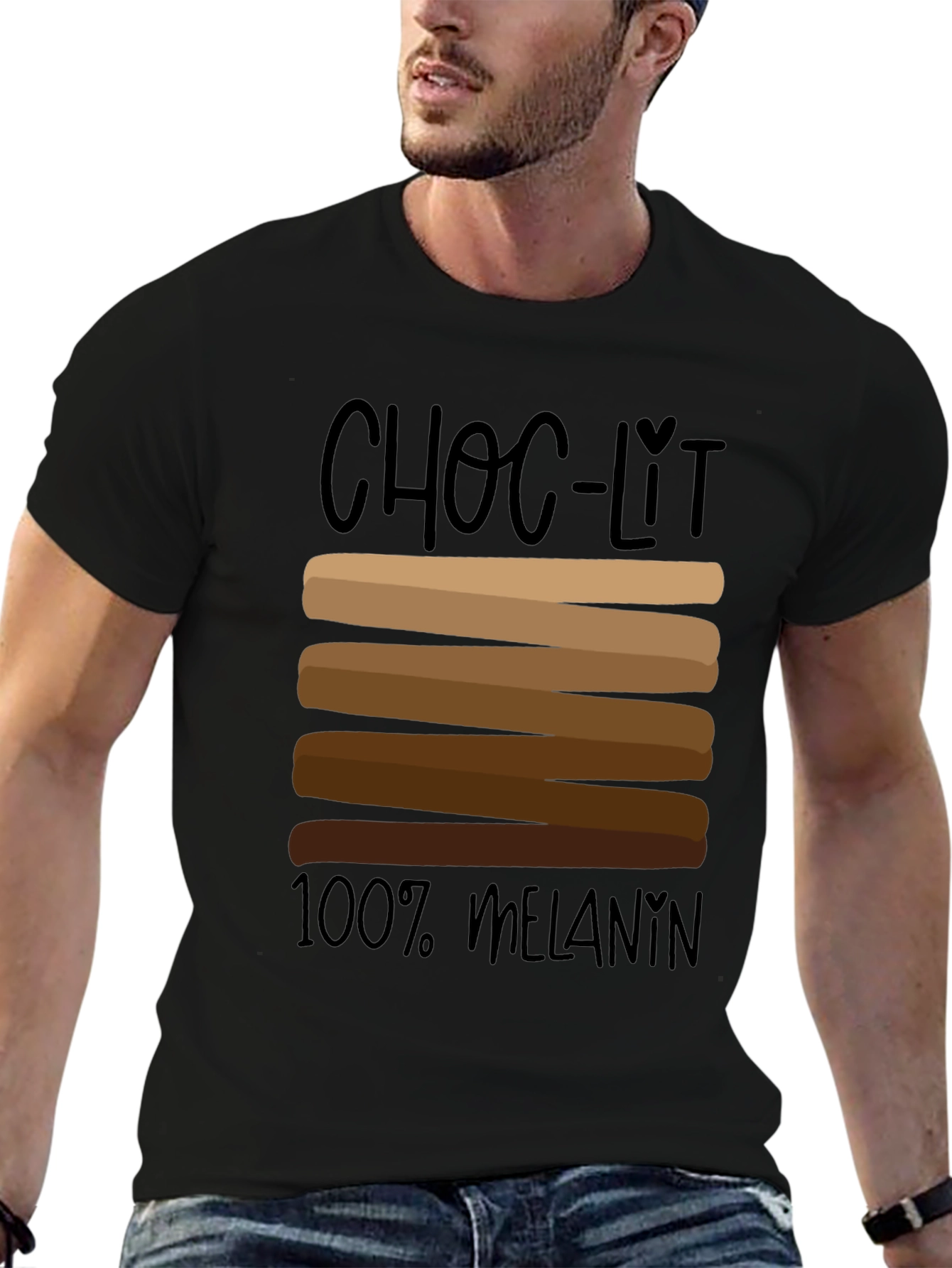 Choc-Lit 100% Melanin Black Graphic Tee
