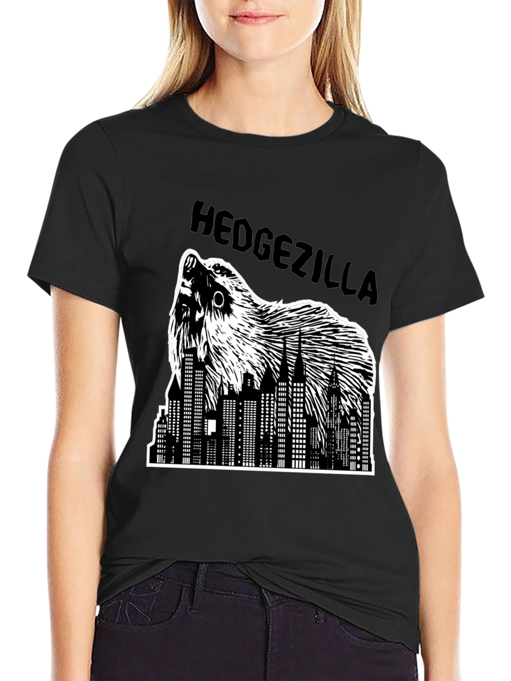 Hedgezilla T-Shirt - City Skyline Hedgehog Graphic Tee