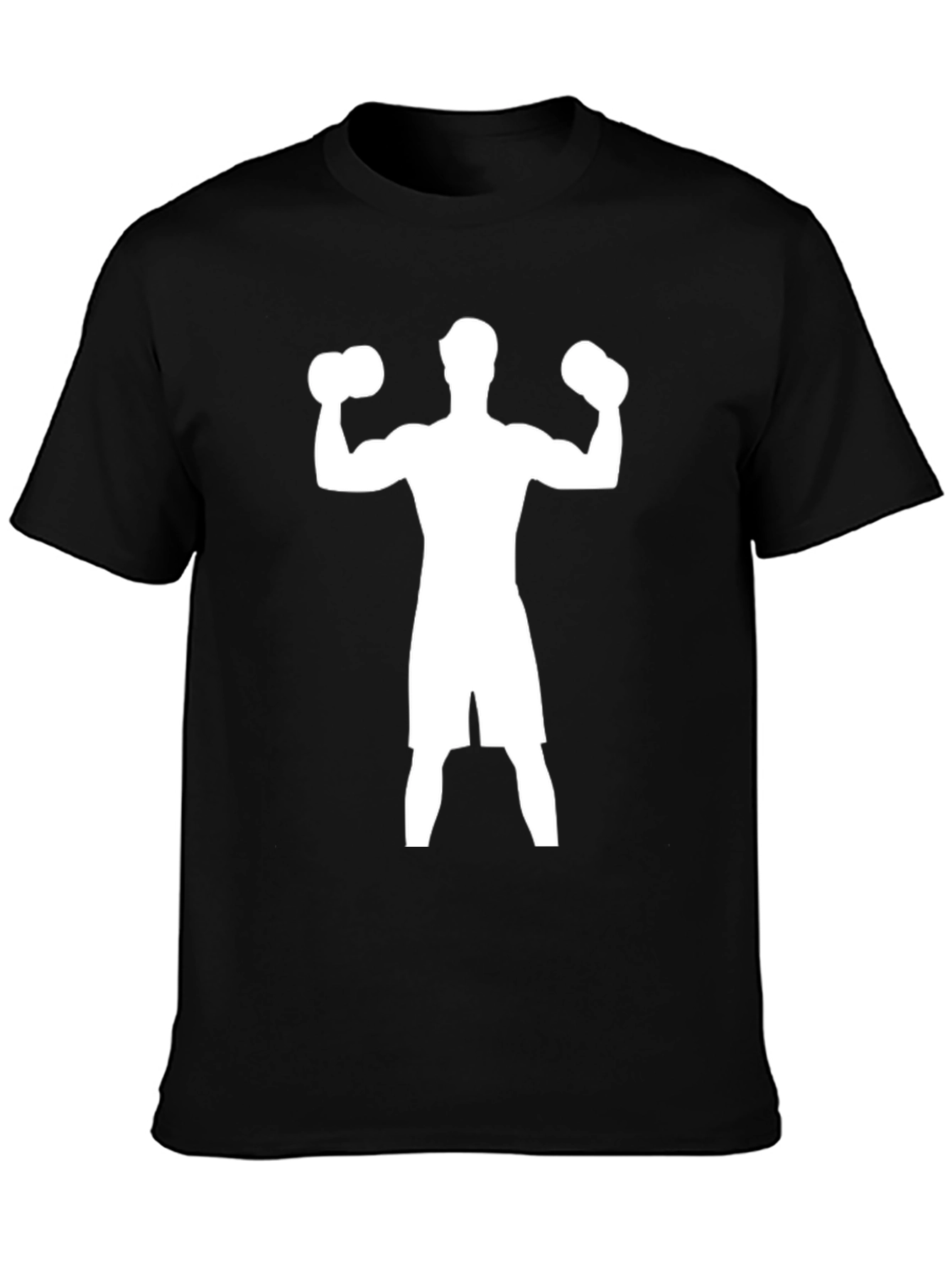 Weightlifting Silhouette Graphic Tee - Black