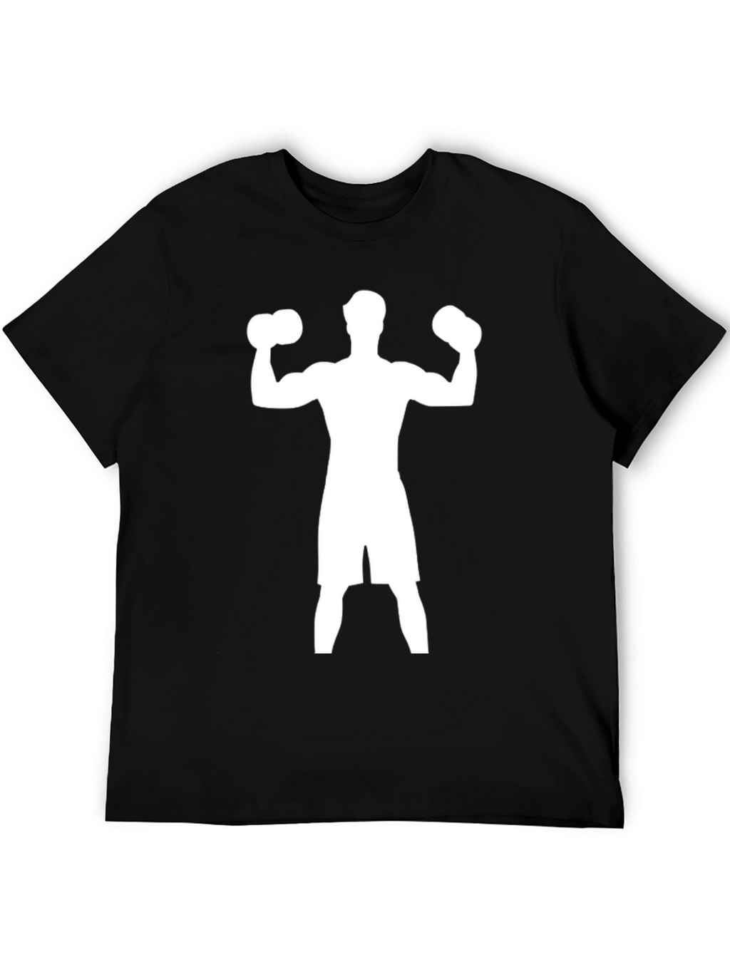 Weightlifting Silhouette Graphic Tee - Black