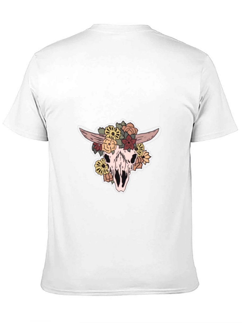 Floral Skull Graphic T-Shirt