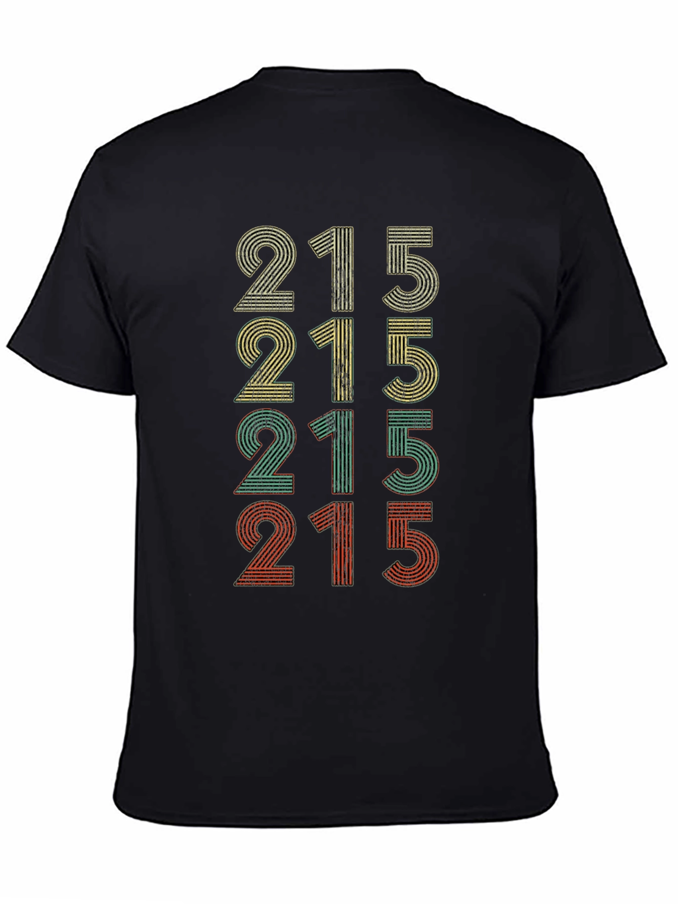 Retro 215 Graphic Tee - Vintage Style Mens T-Shirt
