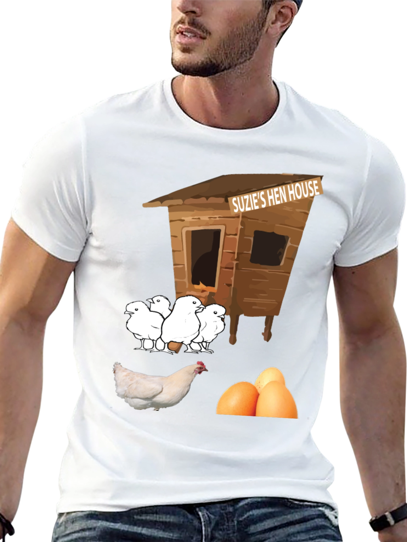 Funny Suzies Hen House T-Shirt Chicken & Eggs
