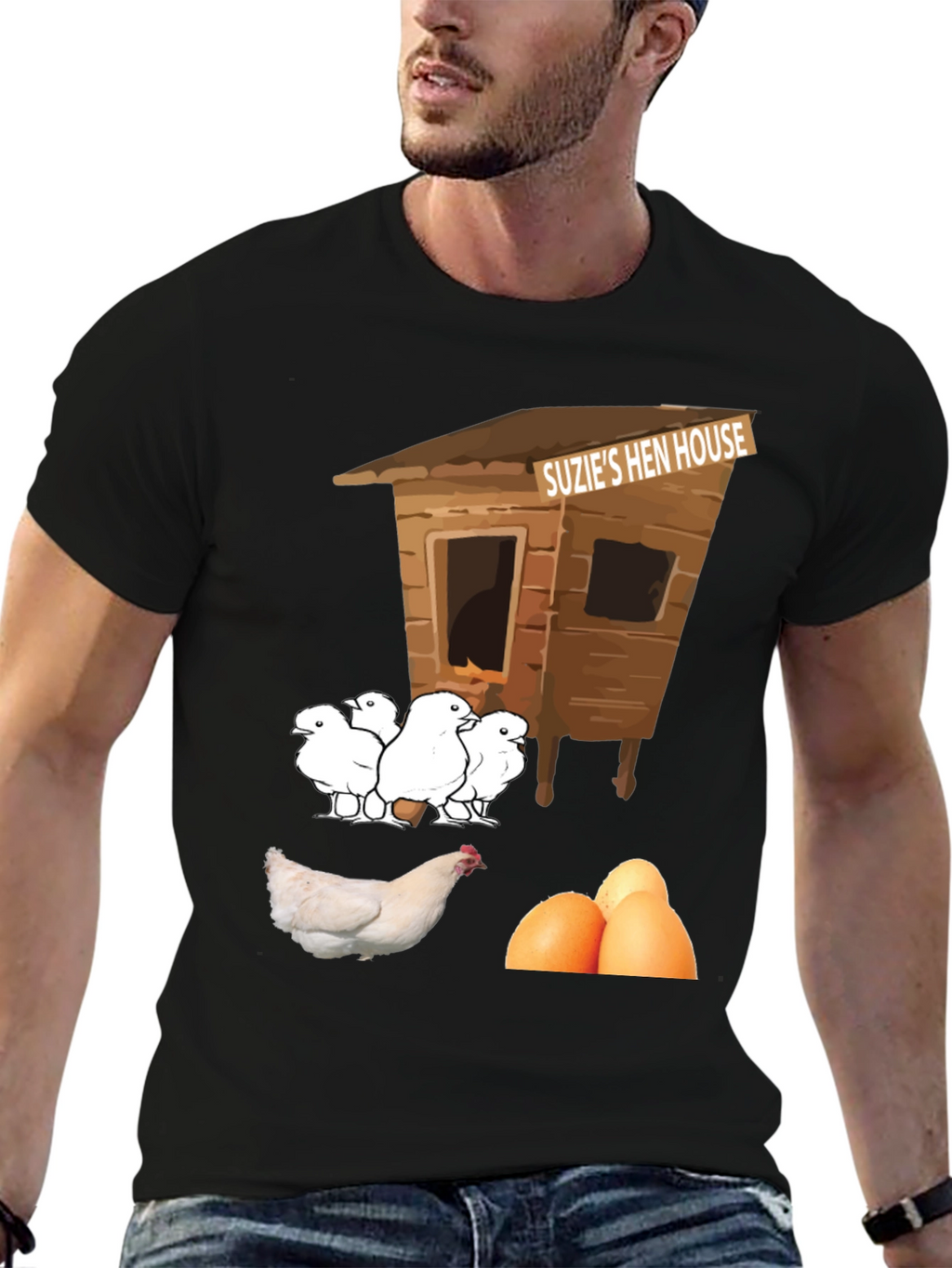 Funny Suzies Hen House T-Shirt Chicken & Eggs