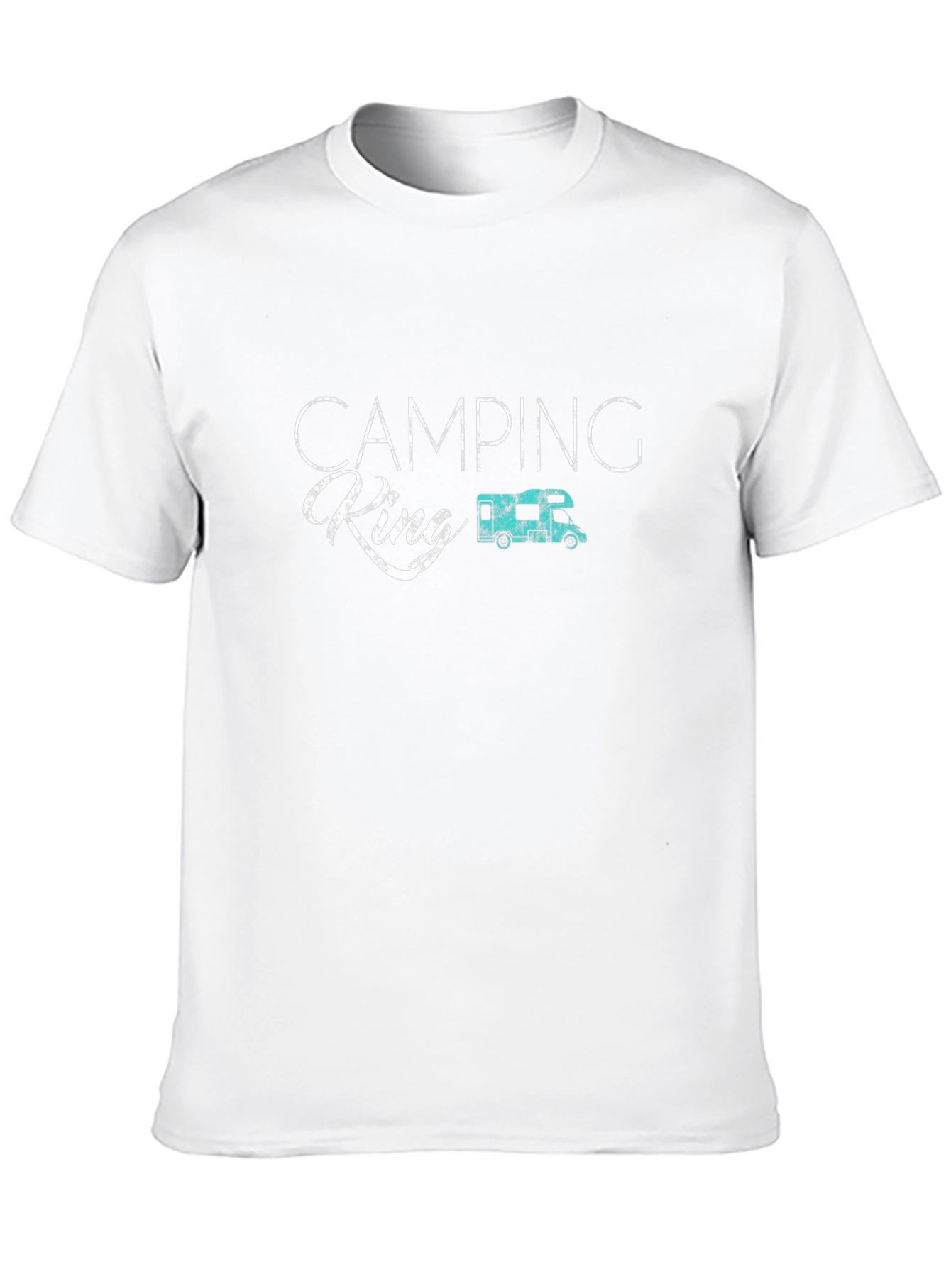 Camping King Graphic Tee - Black Cotton T-Shirt