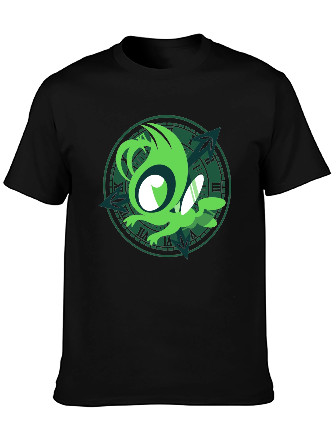Green Creature Clock T-Shirt