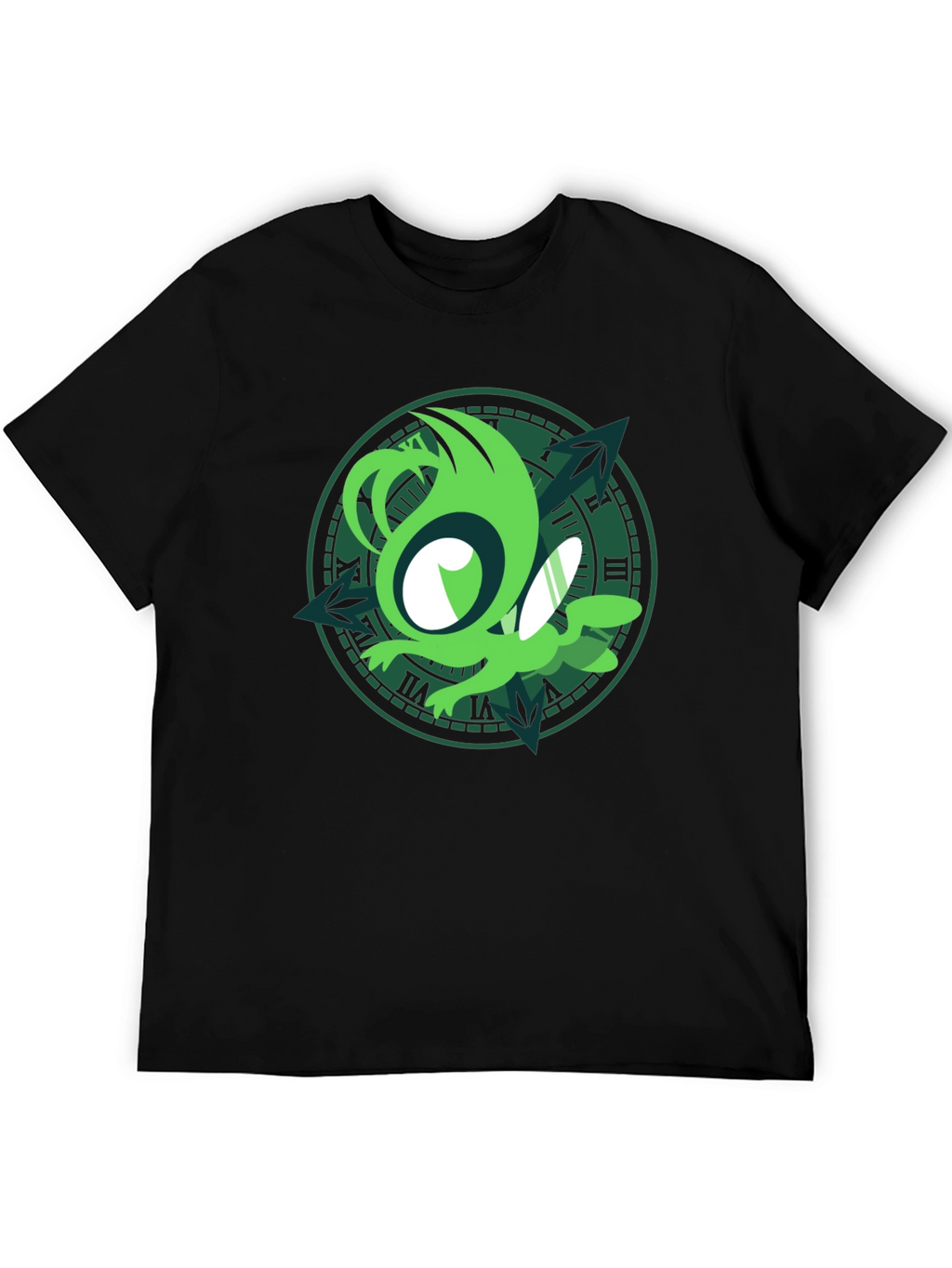 Green Creature Clock T-Shirt