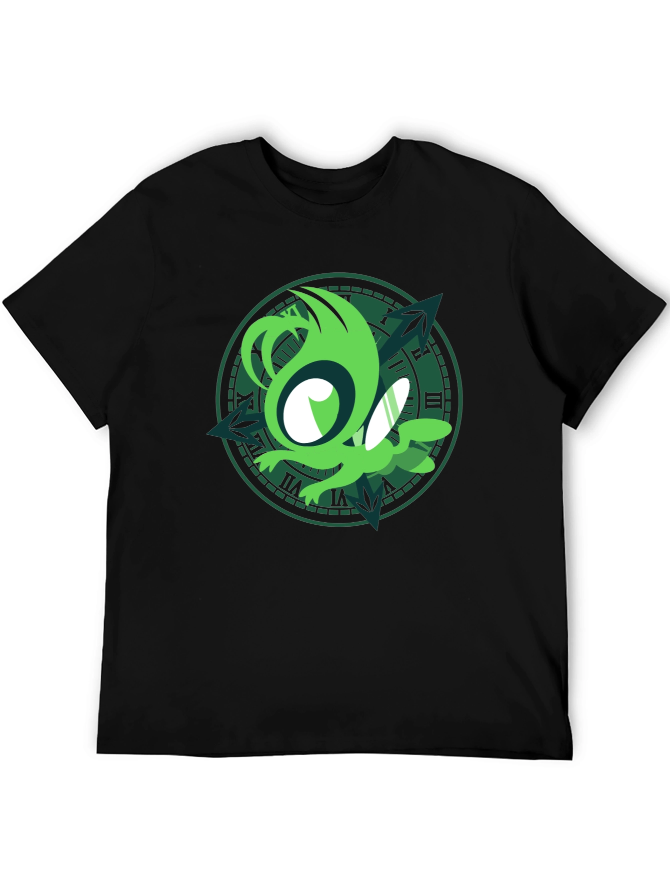 Green Creature Clock T-Shirt