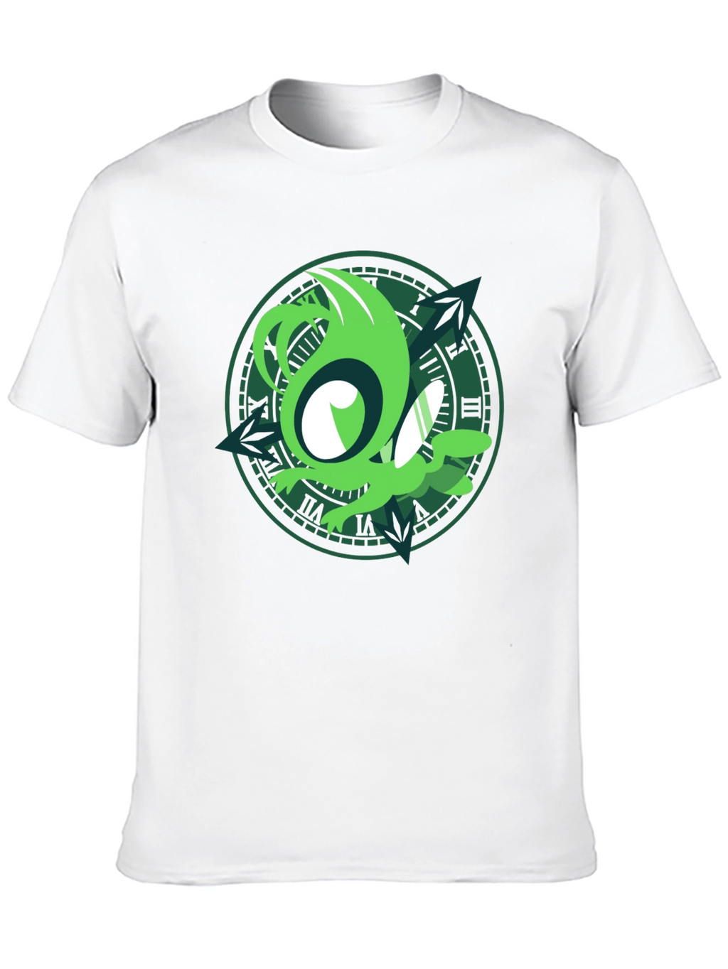 Green Creature Clock T-Shirt