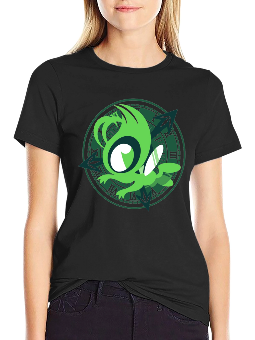 Green Creature Clock T-Shirt