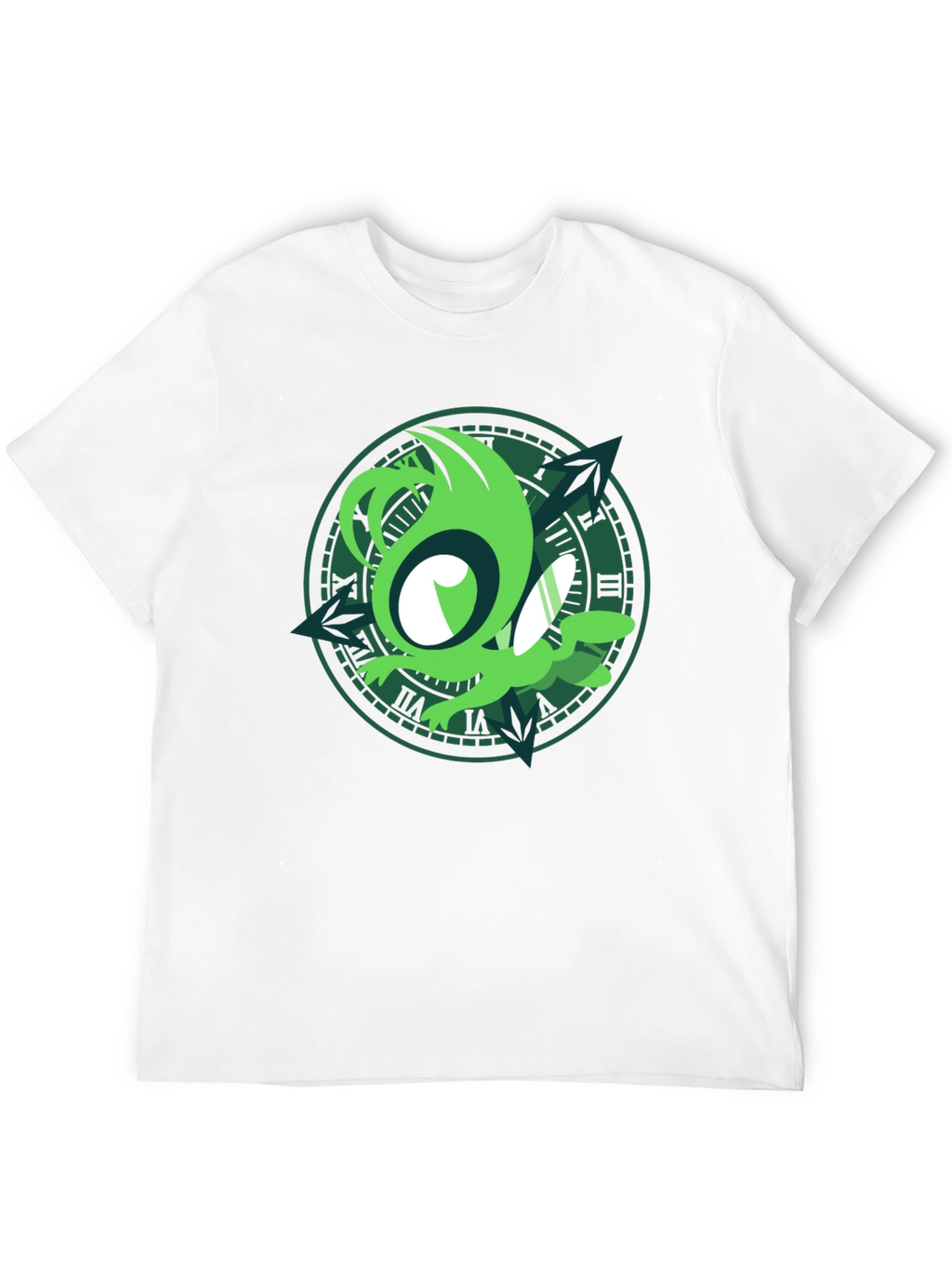 Green Creature Clock T-Shirt