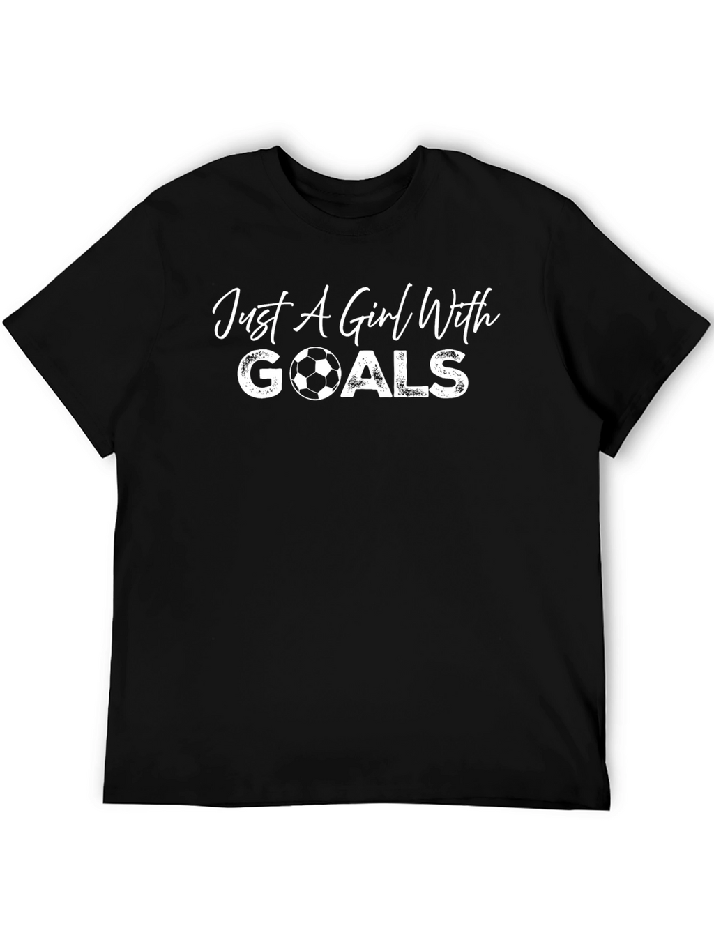 Just A Girl With Goals T-Shirt Soccer Ball Tee