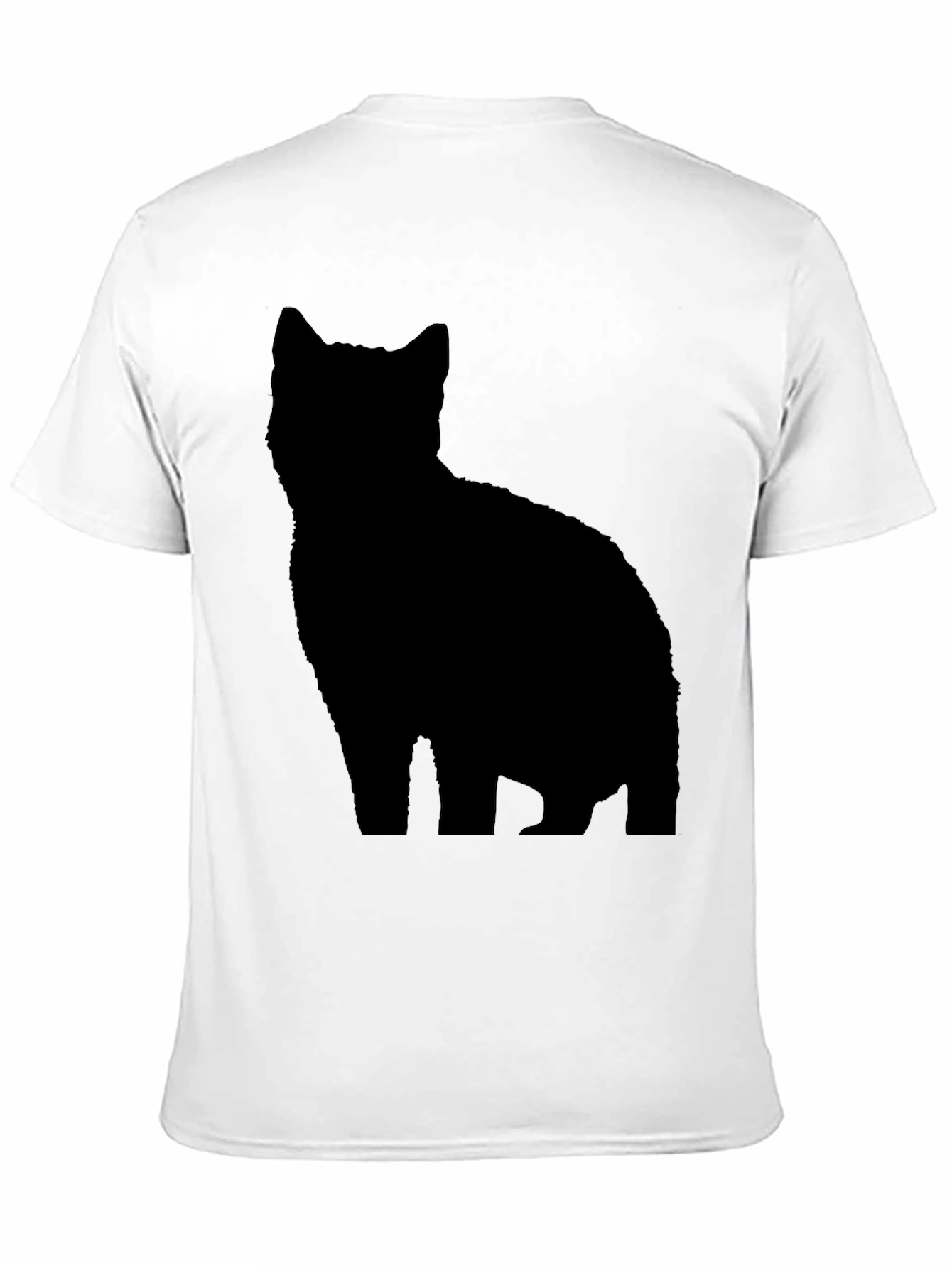 Black Cat Silhouette T-Shirt - Stylish & Unique Tee