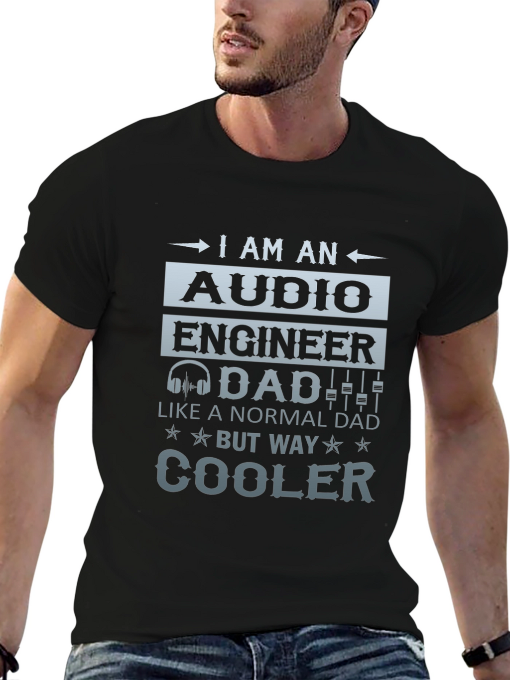 Audio Engineer Dad T-Shirt - Cool Dad Edition
