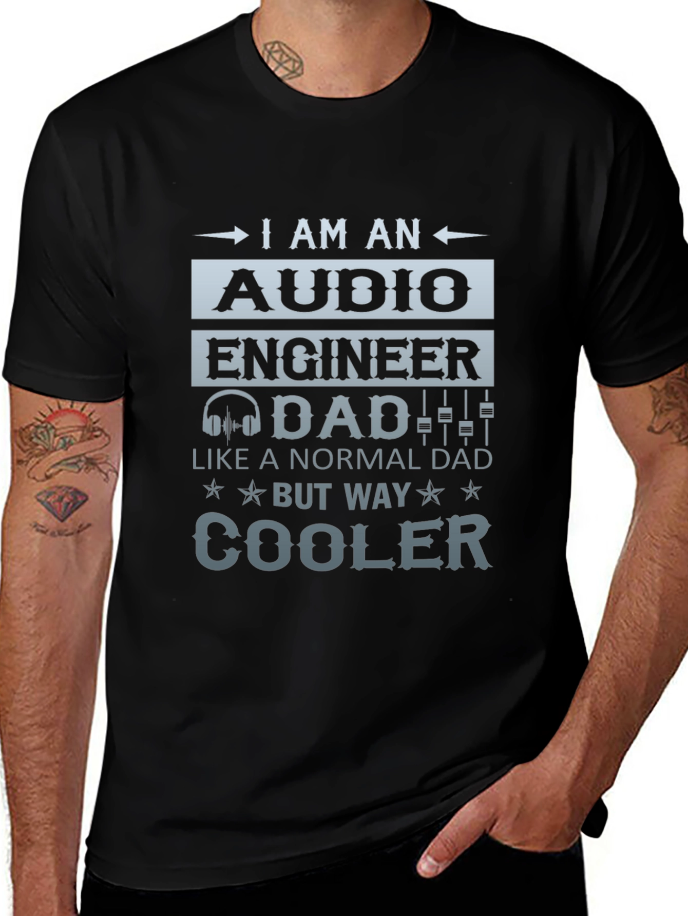 Audio Engineer Dad T-Shirt - Cool Dad Edition