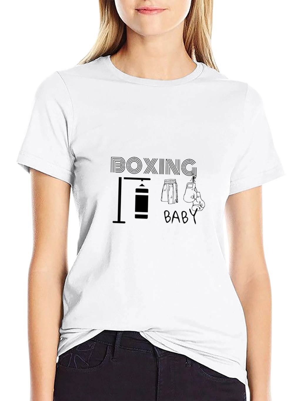 Boxing Baby Black T-Shirt
