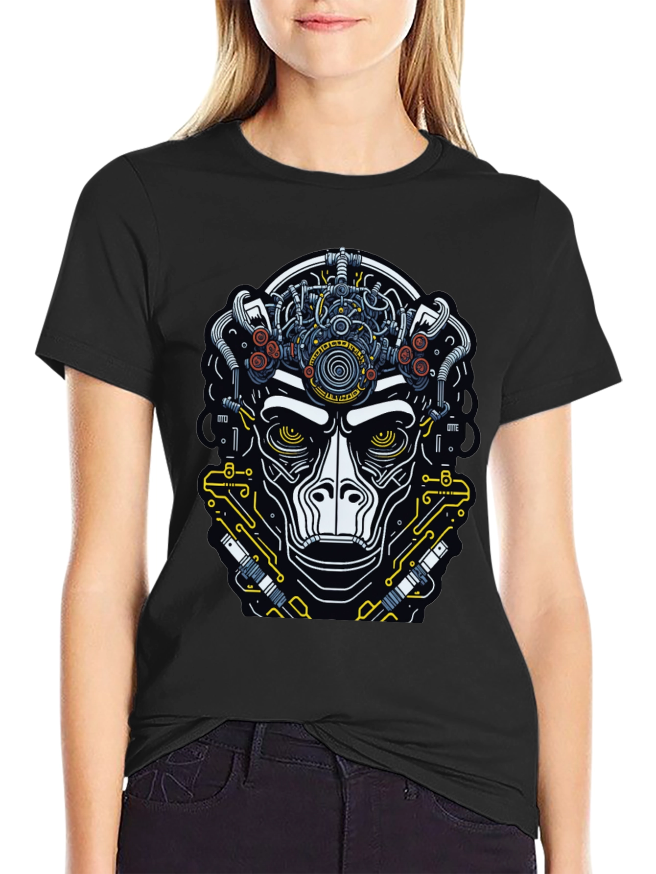 Cyberpunk Ape Graphic Tee - Unique Design