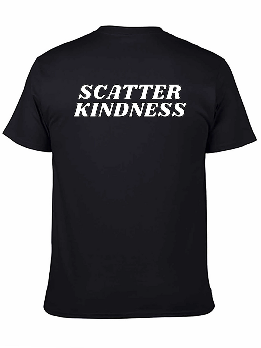 Scatter Kindness Black Graphic T-Shirt