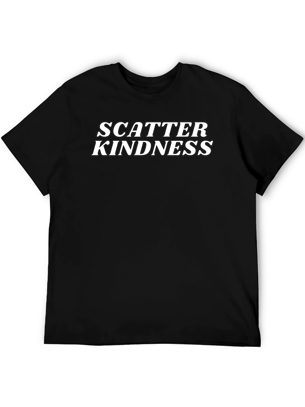 Scatter Kindness Black Graphic T-Shirt