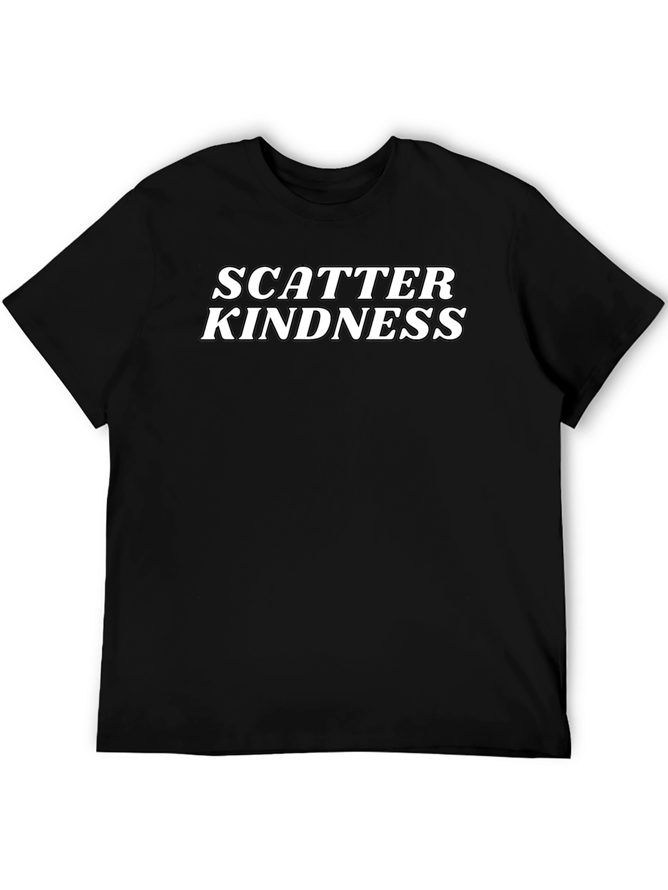 Scatter Kindness Black Graphic T-Shirt