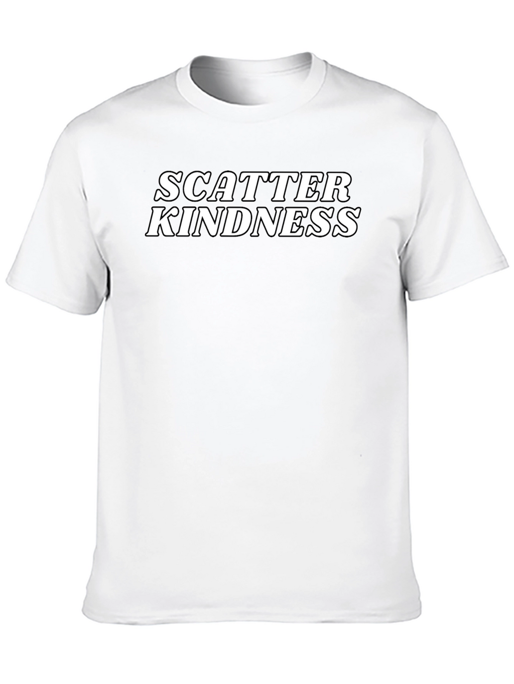 Scatter Kindness Black Graphic T-Shirt