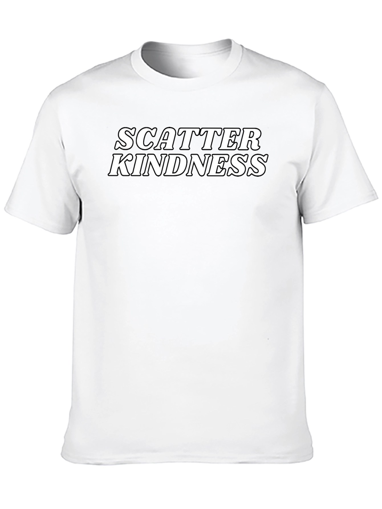 Scatter Kindness Black Graphic T-Shirt