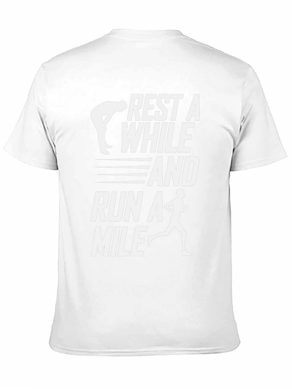 Rest A While Run A Mile Black Graphic Tee
