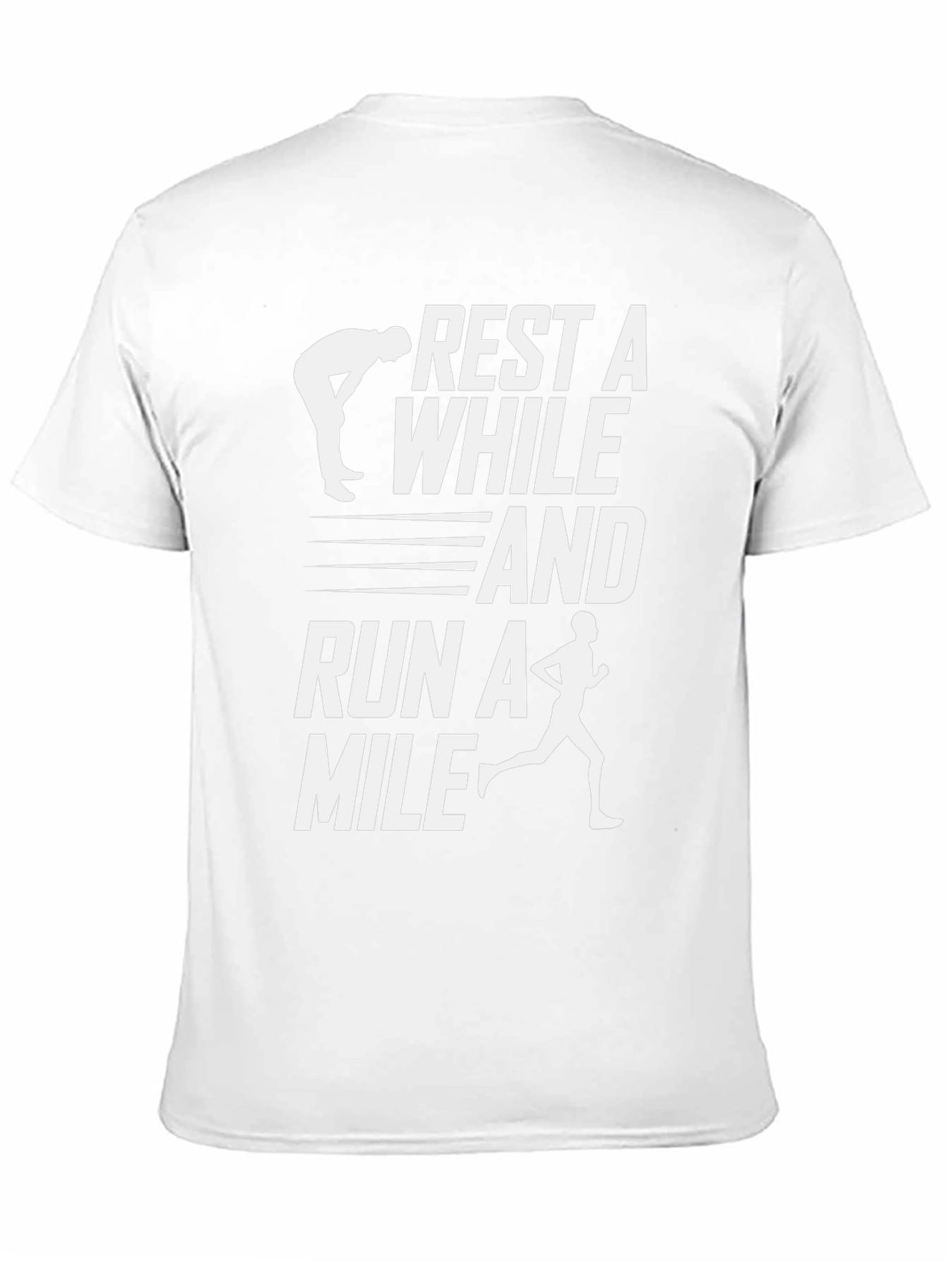 Rest A While Run A Mile Black Graphic Tee