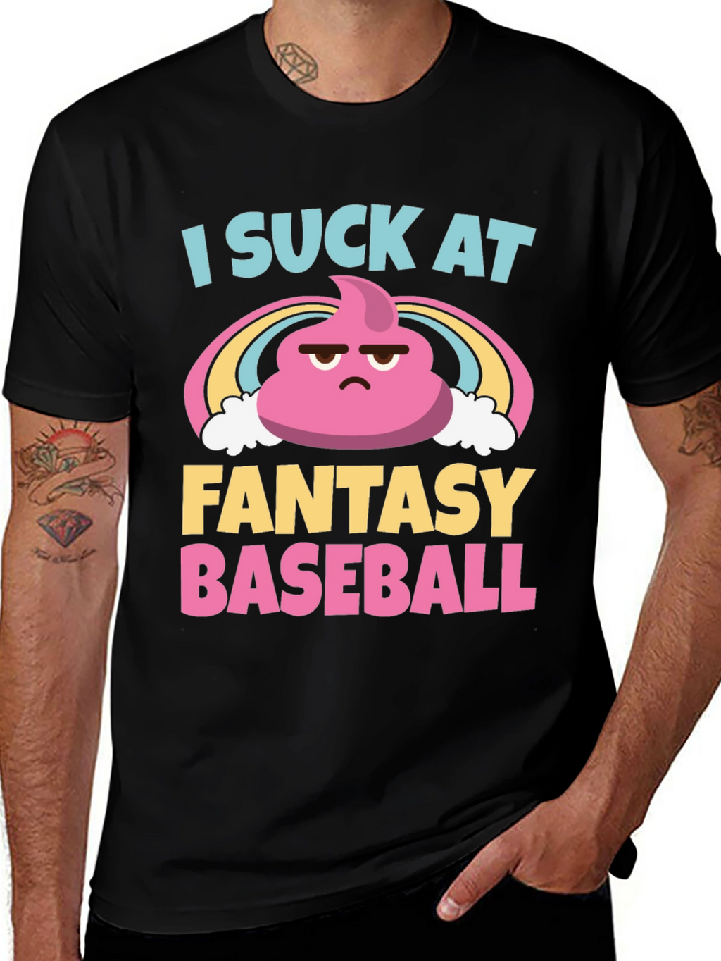 I Suck At Fantasy Baseball Graphic T-Shirt